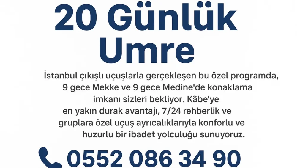 20 günlük umre, eylül umresi, umre turları